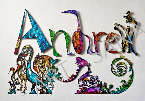 WALL ART - ANDREW - THE SACRED SPIRAL - COLOUR - (Hand Drawn with Al - Enhanced Version)
