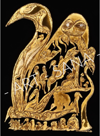 WALL ART - SHE WHO SEES IN DARKNESS - (Hand Drawn with AI - Enhanced Version)