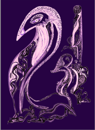 WALL ART -The Violet Guardian