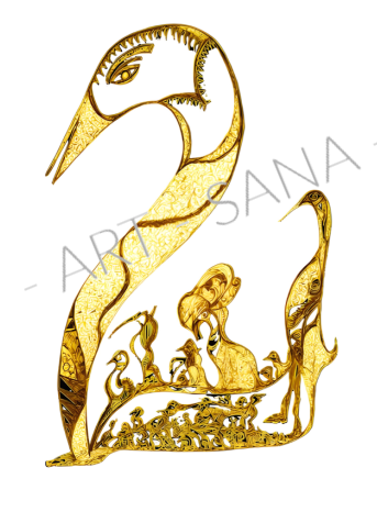 WALL ART - THE GOLDEN LINEAGE - GOLD - (Hand-Drawn Illustration - Digitally Refined)