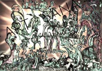 WALL ART - VESSEL OF THE LIVING CODE  - GREEN   - (Hand-Drawn - Digitally Refined)