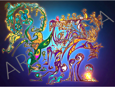 WALL ART - WHISPERS OF THE SOUL -  COLOUR - (Hand Drawn with Al - Enhanced Version)