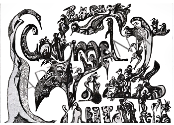 WALL ART - CARMEL - WHISPERS OF CARMEL  -  BLACK -  (Hand-Drawn - Original)