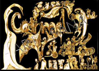 WALL ART - CARMEL - WHISPERS OF CARMEL  -  BLACK GOLD  -  (Hand-Drawn Illustration - Digitally Refined)