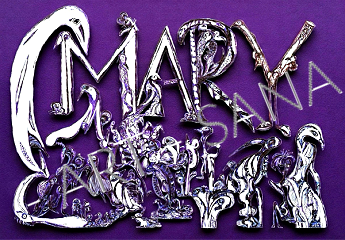 WALL ART - MARRY - THE SACRED GARDEN OF MARRY  - PURPLE -  (Hand-Drawn Illustration - Digitally Refined)