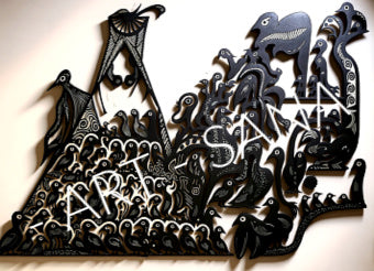 WALL ART - UNTOLD STORY - BLACK - (Hand Drawn with Al - Enhanced Version)