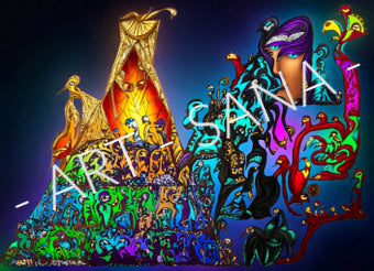 WALL ART - UNTOLD STORY - COLOUR  - (Hand Drawn with Al - Enhanced Version)