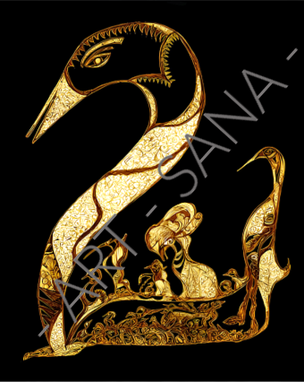 WALL ART - THE GOLDEN LINEAGE - BROWN -  (Hand-Drawn Illustration - Digitally Refined)