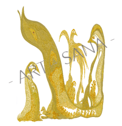 WALL ART - THOSE WHO RISE IN GOLD - (Hand-Drawn Illustration - Digitally Refined)